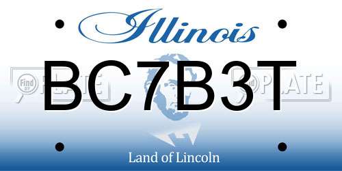BC7B3T Illinois License Plate