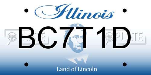 BC7T1D Illinois License Plate