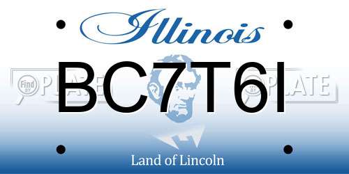 BC7T6I Illinois License Plate