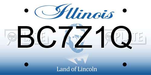 BC7Z1Q Illinois License Plate
