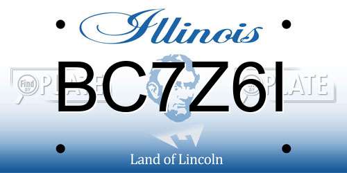 BC7Z6I Illinois License Plate