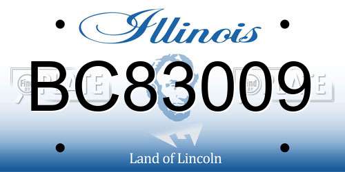BC83009 Illinois License Plate