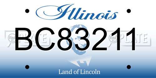 BC83211 Illinois License Plate