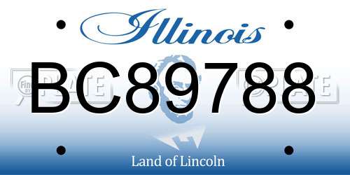 BC89788 Illinois License Plate