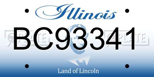 BC93341 Illinois License Plate
