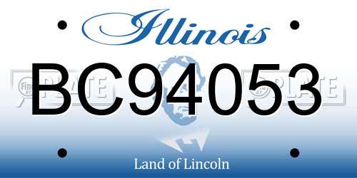 BC94053 Illinois License Plate
