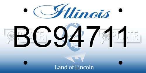BC94711 Illinois License Plate