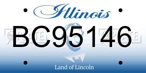BC95146 Illinois License Plate