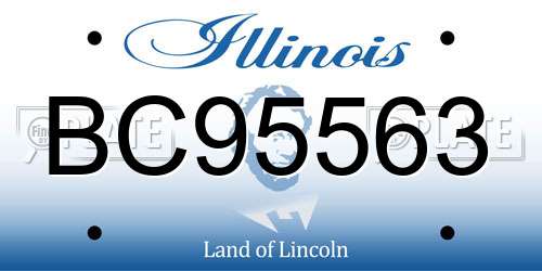 BC95563 Illinois License Plate