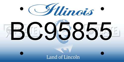 BC95855 Illinois License Plate