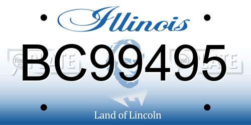 BC99495 Illinois License Plate