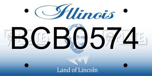 BCB0574 Illinois License Plate