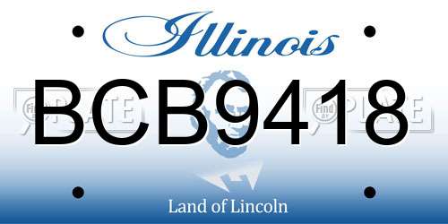BCB9418 Illinois License Plate