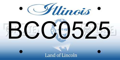 BCC0525 Illinois License Plate