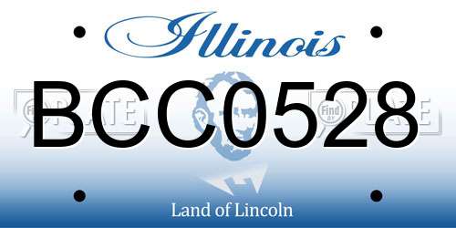 BCC0528 Illinois License Plate