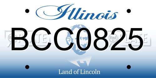 BCC0825 Illinois License Plate