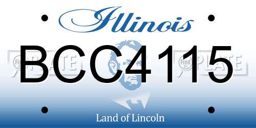 BCC4115 Illinois License Plate