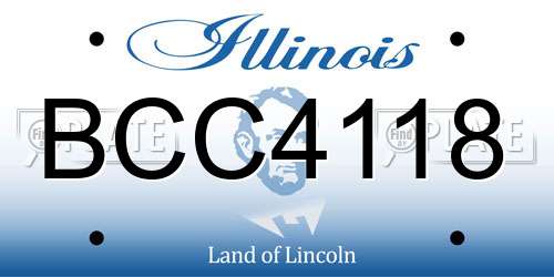 BCC4118 Illinois License Plate