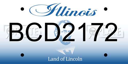 BCD2172 Illinois License Plate