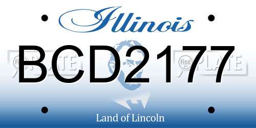 BCD2177 Illinois License Plate