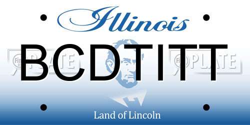 BCDTITT Illinois License Plate