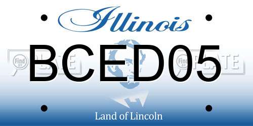 BCED05 Illinois License Plate