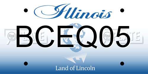 BCEQ05 Illinois License Plate