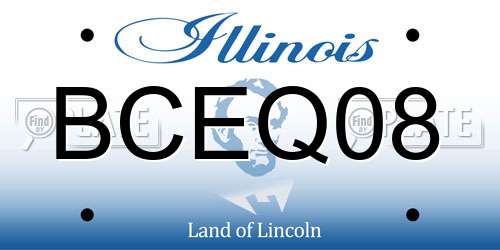 BCEQ08 Illinois License Plate