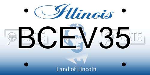 BCEV35 Illinois License Plate
