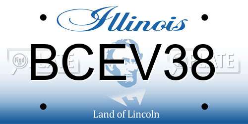BCEV38 Illinois License Plate