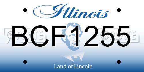 BCF1255 Illinois License Plate
