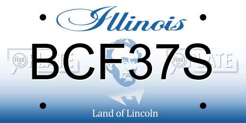 BCF37S Illinois License Plate