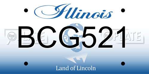 BCG521 Illinois License Plate