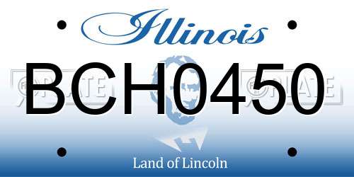 BCH0450 Illinois License Plate