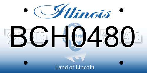 BCH0480 Illinois License Plate