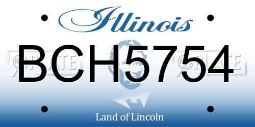 BCH5754 Illinois License Plate