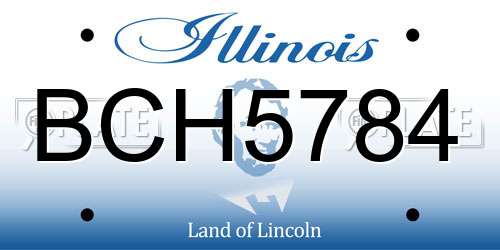 BCH5784 Illinois License Plate