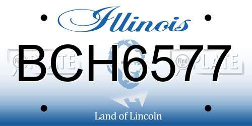 BCH6577 Illinois License Plate