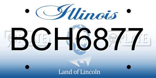 BCH6877 Illinois License Plate