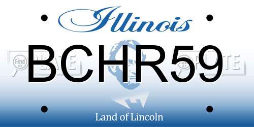 BCHR59 Illinois License Plate