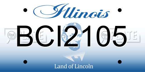 BCI2105 Illinois License Plate