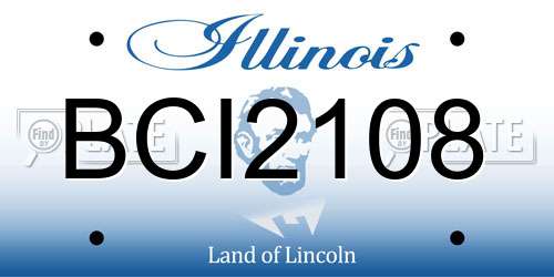 BCI2108 Illinois License Plate