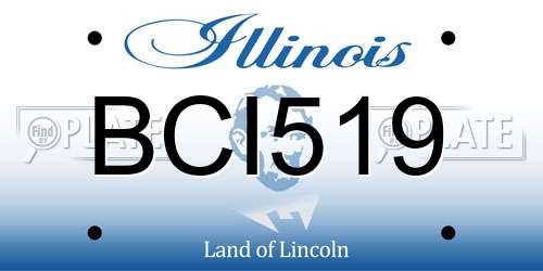 BCI519 Illinois License Plate
