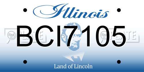 BCI7105 Illinois License Plate