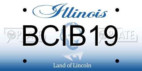 BCIB19 Illinois License Plate