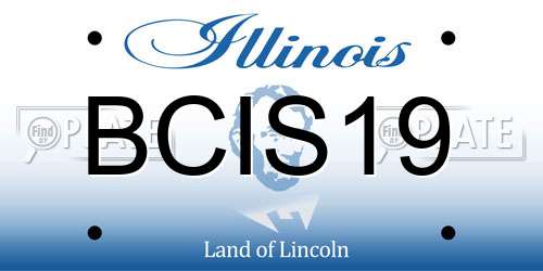 BCIS19 Illinois License Plate
