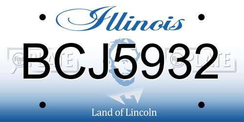 BCJ5932 Illinois License Plate
