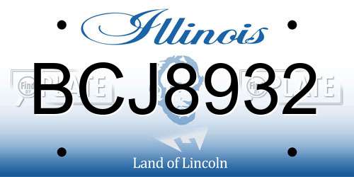 BCJ8932 Illinois License Plate