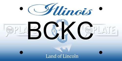 BCKC Illinois License Plate