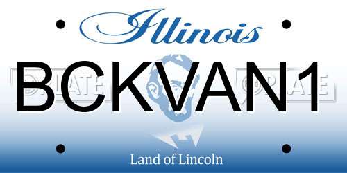 BCKVAN1 Illinois License Plate